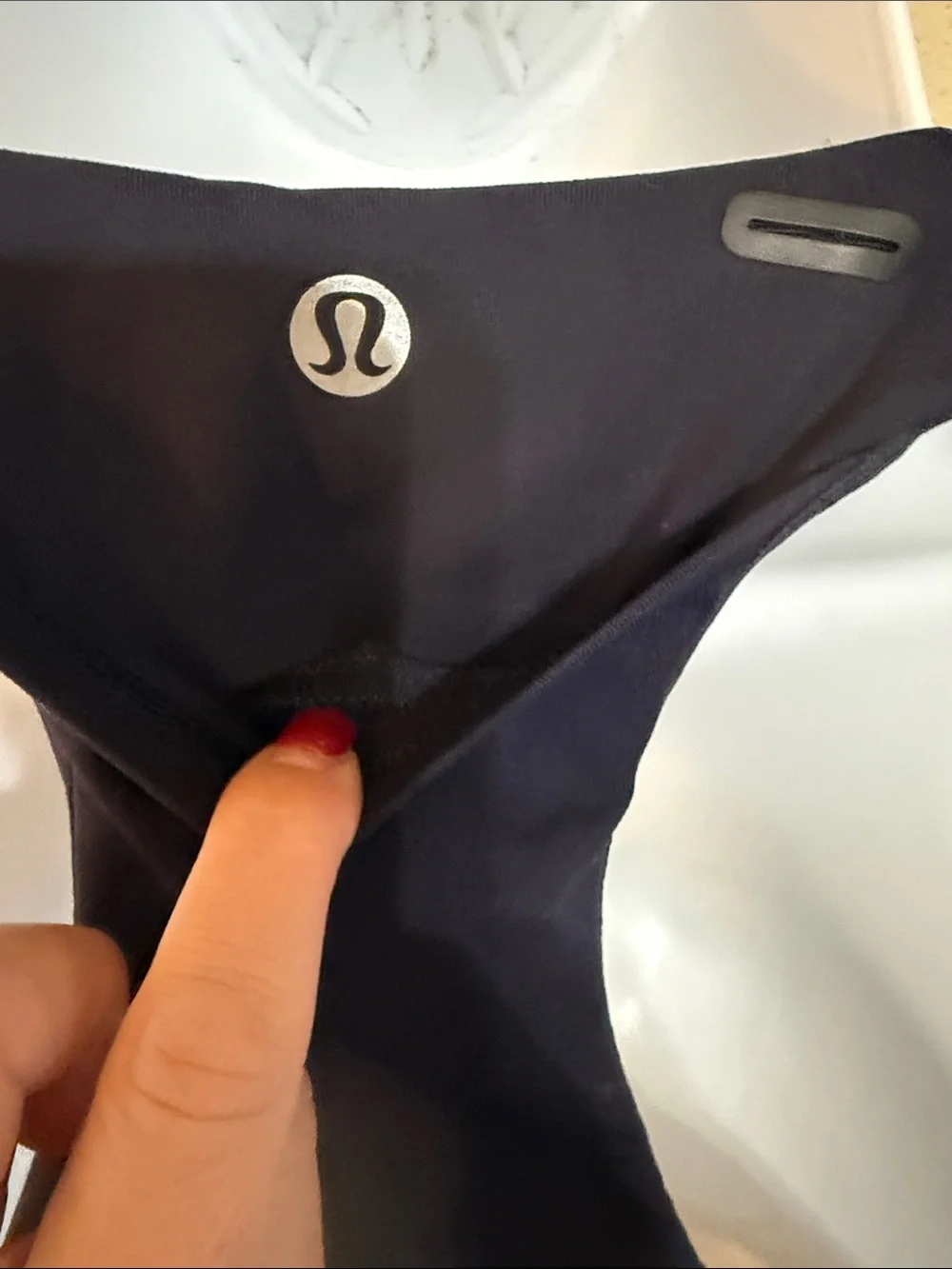 lululemon athletica pace perfect midnight navyRacerback Crop Sports Bra